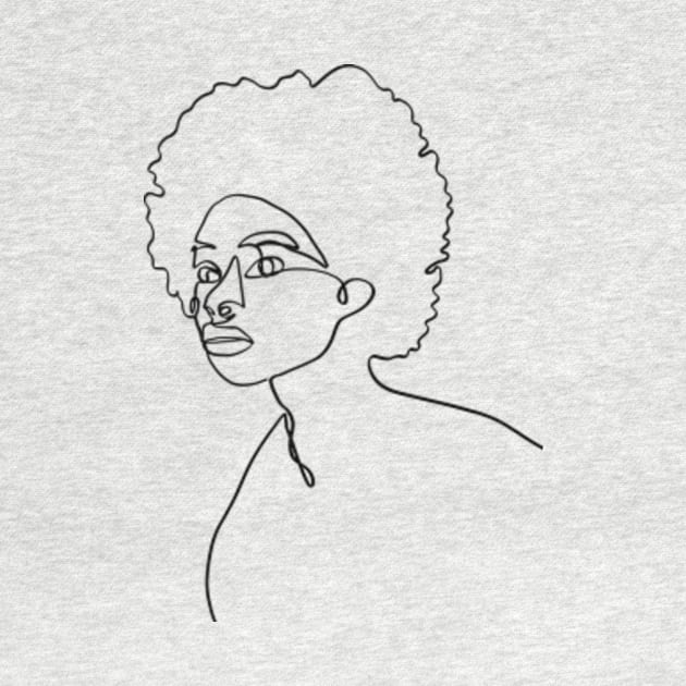 Black girl one line art by Doodle Intent